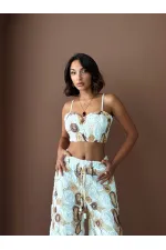 Topshow Toptan Desenli Büstiyer – Yazlık Ve Trend Parça - Kahve | F1976