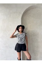 Dantel Bluz - Siyah | Topshow