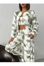 Topshow Toptan Desenli Fermuarlı Ceket – Şık Ve Modern Tarz - Haki | F1975