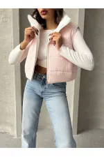 Doudoune sans manches à motif Pitikare - Rose clair | TOPSHOW | F1741