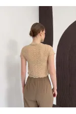 D 3007 GÜPÜR T SHIRT - TAŞ