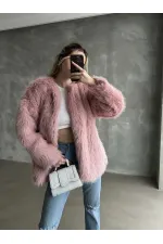 Peluş Toptan Kaban - Pudra | TOPSHOW | F1608