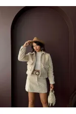 Topshow - Vestes pour femmes effet fourrure (vente en gros) - Gris pierre