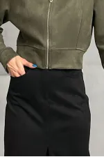 Suede Wholesale Skirt - Black | TOPSHOW | F1761