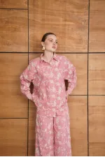 Embroidered Shirt - Pink | F1951 - Topshow