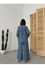 Nakışlı Gömlek - Koyu Mavi Dsn1 | Topshow | F1899