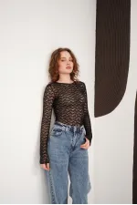 Wholesale Lace Blouse - Black | F2092 - Topshow