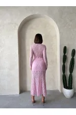 Dantel Etek - Pembe | Topshow | F1887