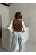 Suet Toptan Yelek - Kahve | TOPSHOW | F1528