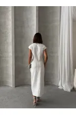 Pullu Kot Toptan Etek - Beyaz Dsn 1 | TOPSHOW | F1707