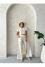 Wholesale Blouse with Front Embroidered - Stone | Topshow