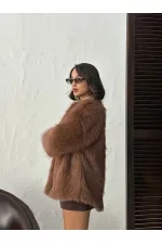 Faux Fur Wholesale Jacket - Brown | TOPSHOW | F1608