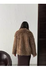 Manteaux en fausse fourrure pour femmes en gros – Vêtements d'extérieur d'hiver moelleux, doux et élégants – MARRON CLAIR