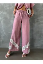 Topshow Pudra Bağcıklı Toptan Pantolon