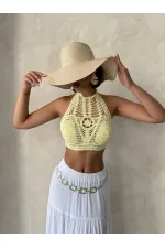 Topshow Sarı Dantel Toptan Büstiyer