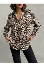 Topshow Leopard Leopard Print Wholesale Shirt | F1781