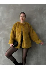 Peluş Toptan Kaban - Yağ Yeşili | TOPSHOW | F1608