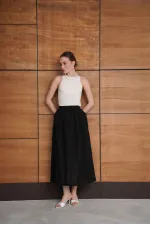 Embroidered Long Skirt - Black | F2080 - Topshow