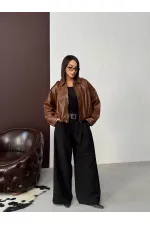 F 2035 SUNİ DERİ MONT - KAHVE