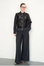 Wholesale Denim Trousers - Navy Blue | F2090 - Topshow