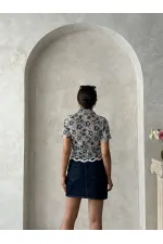 Lace Shirt - Black | Topshow