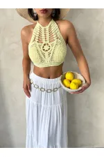 Topshow Sarı Dantel Toptan Büstiyer