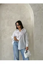 Nakışlı Vual Toptan Gömlek - Mavi | TOPSHOW | F1876