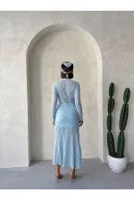 Dantel Etek - Mavi | Topshow | F1887