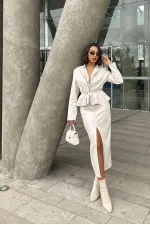 Süet Toptan Etek - Taş | TOPSHOW | F1761