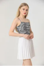 Blouse Topshow à détail zèbre et chaîne, vente en gros