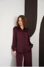 Wholesale Long-Sleeved Shirts - Plum | F2101 - Topshow