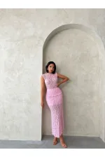 Blouse en dentelle à manches zéro - Rose (vente en gros) | Topshow