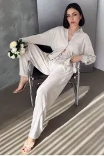 Pantalons plissés Topshow Stone en gros