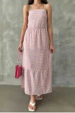 Topshow Powder Strap Ankle Length Wholesale Dress