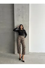 Patterned Wholesale Trousers - Mink Black | TOPSHOW | F1788