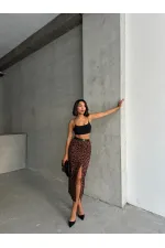 Jupe en gros - Marron et noir | TOPSHOW | F1665