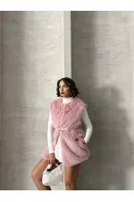 Gilet en plumes en gros - Poudre | TOPSHOW | F1567