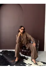 Topshow - Chemise tissée jacquard en gros - Marron