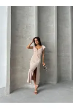 Topshow Taş Düz Viskon Toptan Elbise