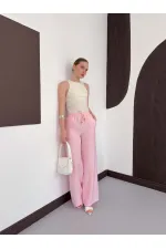 Pantolon - Pembe | D2381 Topshow