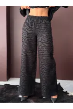 Topshow - Wholesale Jacquard Woven Trousers - Black