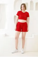 Topshow Red Mesh Wholesale Shorts