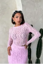 Dante Evening Blouse - Pink | Topshow | F1886