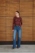 Blouse en dentelle en gros - Prune | F2092 - Topshow