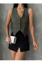 Suet Toptan Yelek - Haki | TOPSHOW | f1528