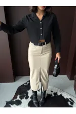 Jupes en cuir pierre Topshow en gros