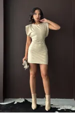 Robe Topshow Drop en similicuir - Pierre | F2034