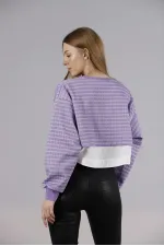 Blouse courte F en gros - Lilas | TOPSHOW | F1544