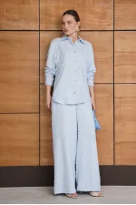 Jacquard Dukuma Trousers - Blue | F2020 - Topshow