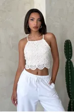 Güpür Askılı Büstiyer - Ham | Topshow